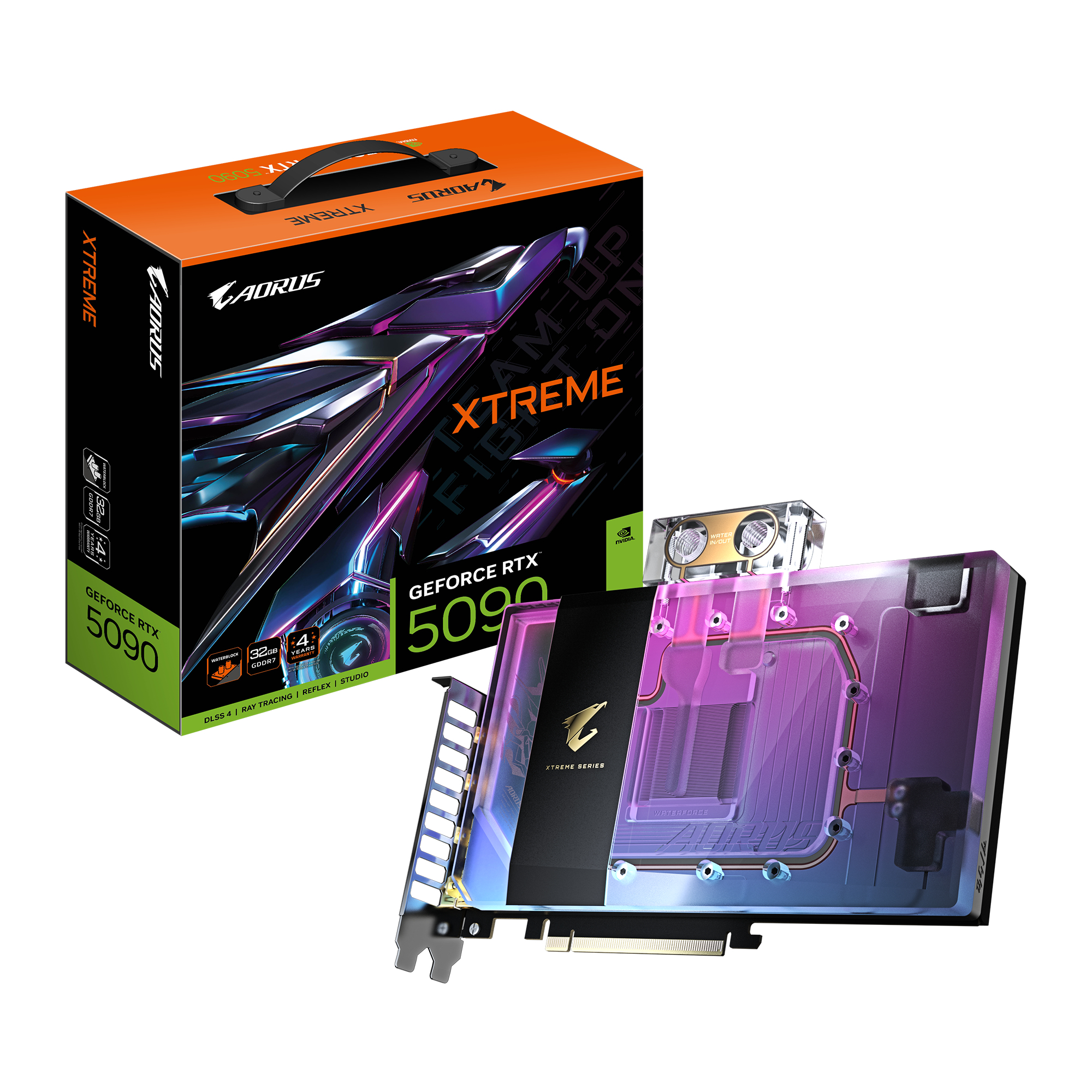 Bekijk afbeelding 1 van 5090 Gigabyte RTX AORUS XTREME WATERFORCE WB 32GB/3xDP/